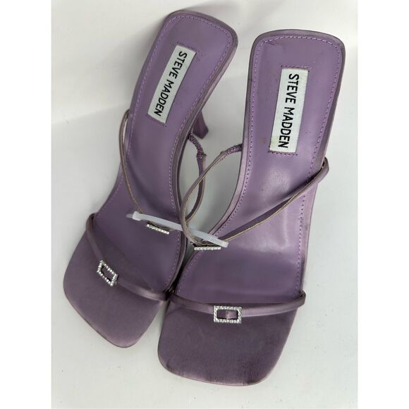 Steve Madden Women's Purple Aislinn Jewel Heel Sandals Size 8.5 - Picture 3 of 6